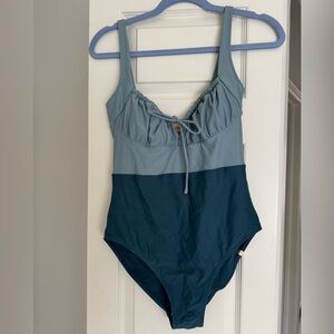 Summersalt Two-Tone Blue One Piece Swimsuit